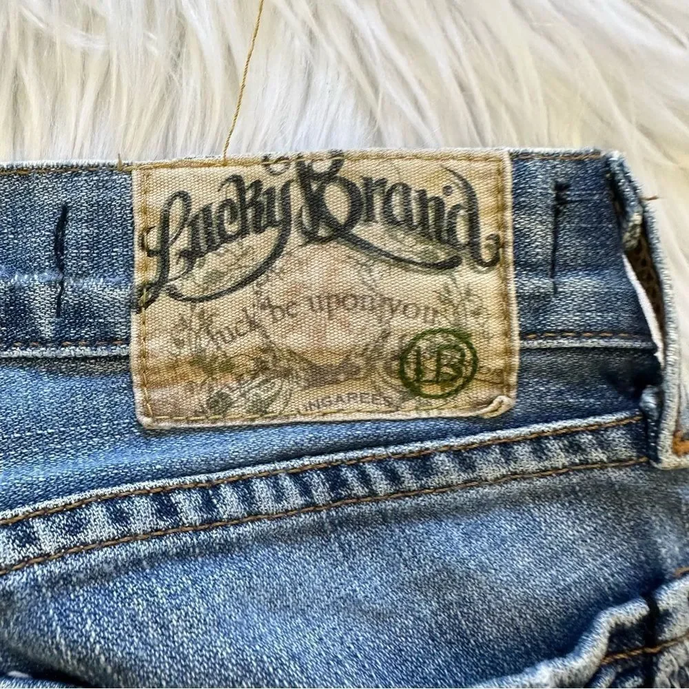 Lucky Brand Maui Meggie Jean Med Wash Women's Size 2/26 Raw Hem - Picture 11 of 14